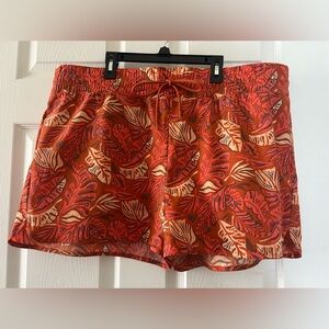 Eddie Bauer Women’s WR TIDAL SHORTS 3IN PRINT Vibrant Orange XLarge NWT